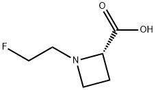 2-Azetidinecarboxylic acid, 1-(2-fluoroethyl)-, (2S)- Struktur