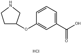 3-(Pyrrolidin-3-yloxy)-benzoic acid hydrochloride Struktur