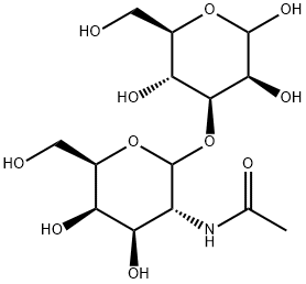 3-O-[2-(Acetylamino)-2-deoxy-D-galactopyranosyl]-D-mannopyranose Struktur