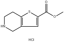 Methyl 4,5,6,7-tetrahydrothieno[3,2-c]pyridine-2-carboxylate hydrochloride Struktur