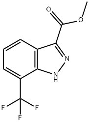 methyl 7-(trifluoromethyl)-1H-indazole-3-carboxylate Struktur