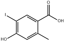 Benzoic acid, 4-hydroxy-5-iodo-2-methyl-
 Struktur