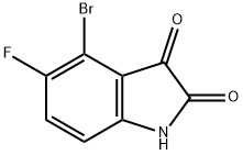 4-Bromo-5-fluoroindoline-2,3-dione Struktur