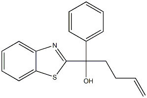 1-(benzo[d]thiazol-2-yl)-1-phenylpent-4-en-1-ol Struktur