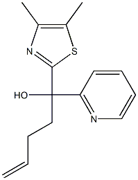 1-(4,5-dimethylthiazol-2-yl)-1-(pyridin-2-yl)pent-4-en-1-ol Struktur