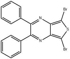 5,7-dibromo-2,3-diphenylthieno[3,4-b]pyrazine Struktur