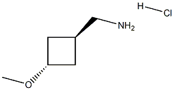 trans-3-methoxycyclobutanemethanamine hydrochloride Struktur