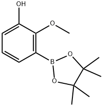 3-Hydroxy-2-methoxybenzeneboronic acid, pinacol ester Struktur