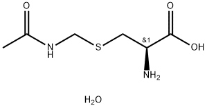 (R)-3-((Acetamidomethyl)thio)-2-aminopropanoic acid hydrate Struktur