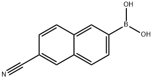 (6-cyanonaphthalen-2-yl)boronic acid Struktur