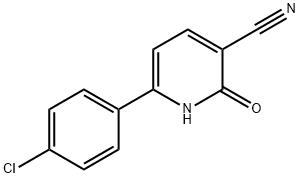 6-(4-chlorophenyl)-1,2-dihydro-2-oxo-3-Pyridinecarbonitrile Struktur