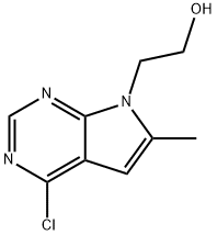 2-(4-Chloro-6-methyl-7H-pyrrolo[2,3-d]pyrimidin-7-yl)ethanol Struktur