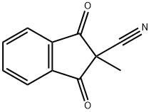 2-Methyl-1,3-dioxo-2,3-dihydro-1H-indene-2-carbonitrile Struktur