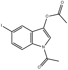 1-Acetyl-5-iodo-1H-indol-3-yl acetate Struktur