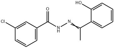 3-chloro-N'-[1-(2-hydroxyphenyl)ethylidene]benzohydrazide Struktur