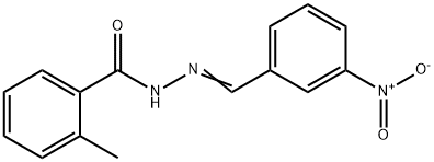 2-methyl-N'-(3-nitrobenzylidene)benzohydrazide Struktur