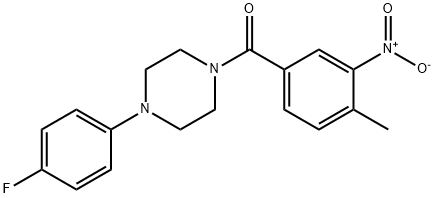 [4-(4-fluorophenyl)piperazin-1-yl](4-methyl-3-nitrophenyl)methanone Struktur