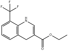 ethyl 8-(trifluoromethyl)-1,4-dihydroquinoline-3-carboxylate Struktur