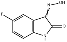 1H-Indole-2,3-dione, 5-fluoro-, 3-oxime
 Struktur