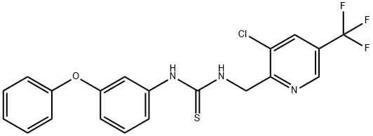 1-((3-Chloro-5-(trifluoromethyl)pyridin-2-yl)methyl)-3-(3-phenoxyphenyl)thiourea Struktur