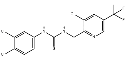 1-((3-Chloro-5-(trifluoromethyl)pyridin-2-yl)methyl)-3-(3,4-dichlorophenyl)thiourea Struktur