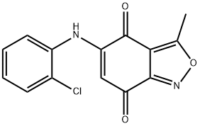 5-((2-Chlorophenyl)amino)-3-methylbenzo[c]isoxazole-4,7-dione Struktur