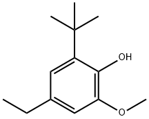 2-(tert-Butyl)-4-ethyl-6-methoxyphenol Struktur