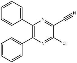 3-Chloro-5,6-diphenylpyrazine-2-carbonitrile Struktur