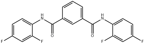 N,N'-bis(2,4-difluorophenyl)benzene-1,3-dicarboxamide Struktur