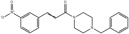 (2E)-1-(4-benzylpiperazin-1-yl)-3-(3-nitrophenyl)prop-2-en-1-one Struktur