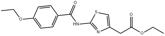 ethyl 2-(2-(4-ethoxybenzamido)thiazol-4-yl)acetate Struktur