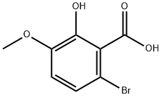 6-Bromo-2-hydroxy-3-methoxybenzoic acid Struktur