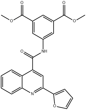 dimethyl 5-({[2-(furan-2-yl)quinolin-4-yl]carbonyl}amino)benzene-1,3-dicarboxylate Struktur