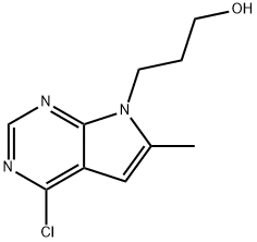 3-(4-Chloro-6-methyl-7H-pyrrolo[2,3-d]pyrimidin-7-yl)propan-1-ol Struktur