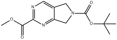 6-tert-Butyl 2-methyl 5,7-dihydro-6H-pyrrolo[3,4-d]pyrimidine-2,6-dicarboxylate Struktur