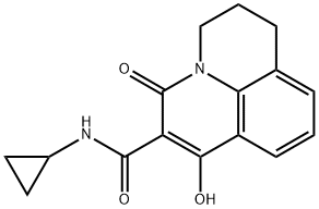 N-cyclopropyl-1-hydroxy-3-oxo-3,5,6,7-tetrahydropyrido[3,2,1-ij]quinoline-2-carboxamide Struktur