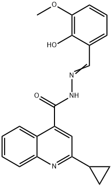 (E)-2-cyclopropyl-N'-(2-hydroxy-3-methoxybenzylidene)quinoline-4-carbohydrazide|