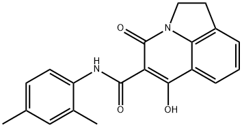 N-(2,4-dimethylphenyl)-6-hydroxy-4-oxo-2,4-dihydro-1H-pyrrolo[3,2,1-ij]quinoline-5-carboxamide Struktur