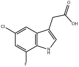 2-(5-Chloro-7-fluoro-1H-indol-3-yl)acetic acid Struktur