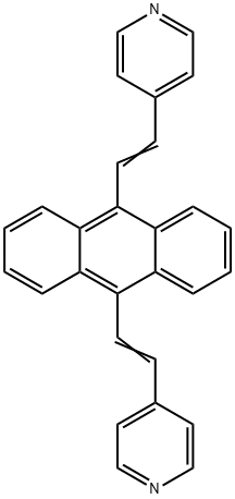 9,10-bis(pyridinylvinyl)anthracene Struktur