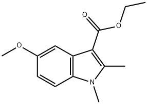 ethyl 5-methoxy-1,2-dimethylindole-3-carboxylate Struktur