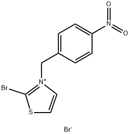 2-Bromo-3-(4-nitrobenzyl)thiazol-3-ium bromide Struktur