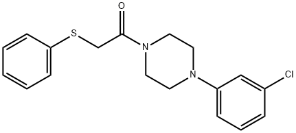 1-[4-(3-chlorophenyl)piperazin-1-yl]-2-(phenylsulfanyl)ethanone Struktur