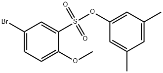 3,5-dimethylphenyl 5-bromo-2-methoxybenzenesulfonate Struktur