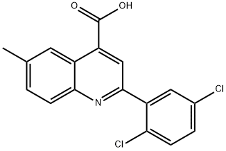 2-(2,5-dichlorophenyl)-6-methylquinoline-4-carboxylic acid Struktur