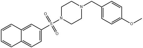 1-(4-methoxybenzyl)-4-(naphthalen-2-ylsulfonyl)piperazine Struktur