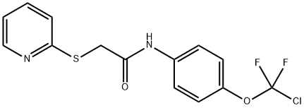 N-{4-[chloro(difluoro)methoxy]phenyl}-2-(pyridin-2-ylsulfanyl)acetamide Struktur