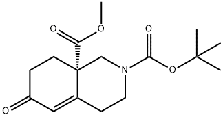 2-tert-butyl 8a-methyl (8aS)-6-oxo-1,2,3,4,6,7,8,8a-octahydroisoquinoline-2,8a-dicarboxylate Struktur