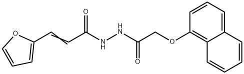 (2E)-3-(furan-2-yl)-N'-[(naphthalen-1-yloxy)acetyl]prop-2-enehydrazide Struktur