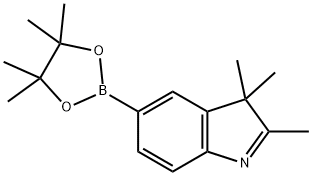 2,3,3-trimethyl-5-(4,4,5,5-tetramethyl-1,3,2-dioxaborolan-2-yl)-3H-indole Struktur